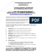 FORMATO INFORME FINAL SERVICIO SOCIAL CON CORREO