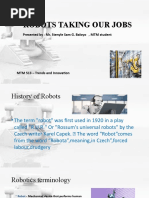 Robots Taking Our Jobs