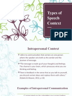 types of speech context
