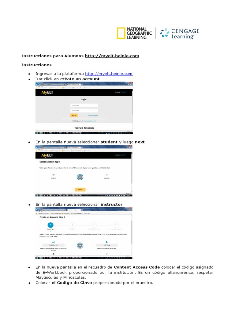 MyElt Student Guide | PDF