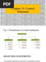 Chapter 10: Control Statement