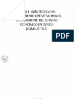 Guía Técnica Del Procedimiento Operativo para El Otorgamiento Del Subsidio Económico en Especie (Combustible)