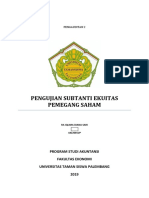 Pengujian Substantif Ekuitas Pemegang Saham