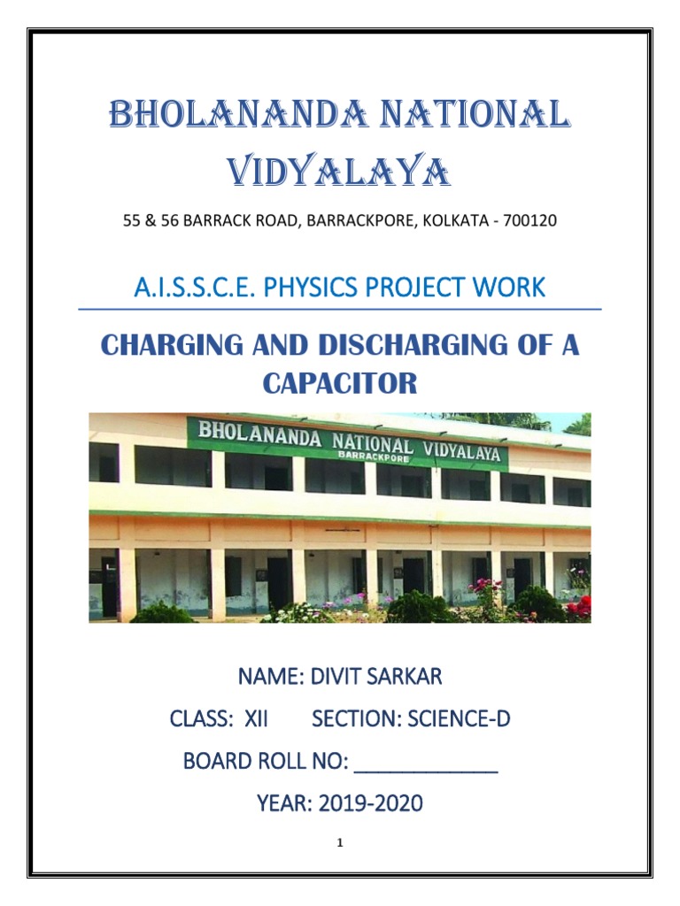 Capacitor Charging & Discharging Project | PDF | Capacitor | Electrical ...