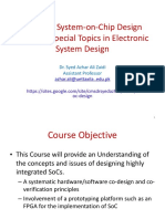 EN-5104 System-on-Chip Design EN-6310 Special Topics in Electronic System Design