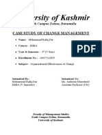 University of Kashmir: Case Study of Change Management