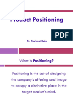 Product Positioning: Dr. Devkant Kala