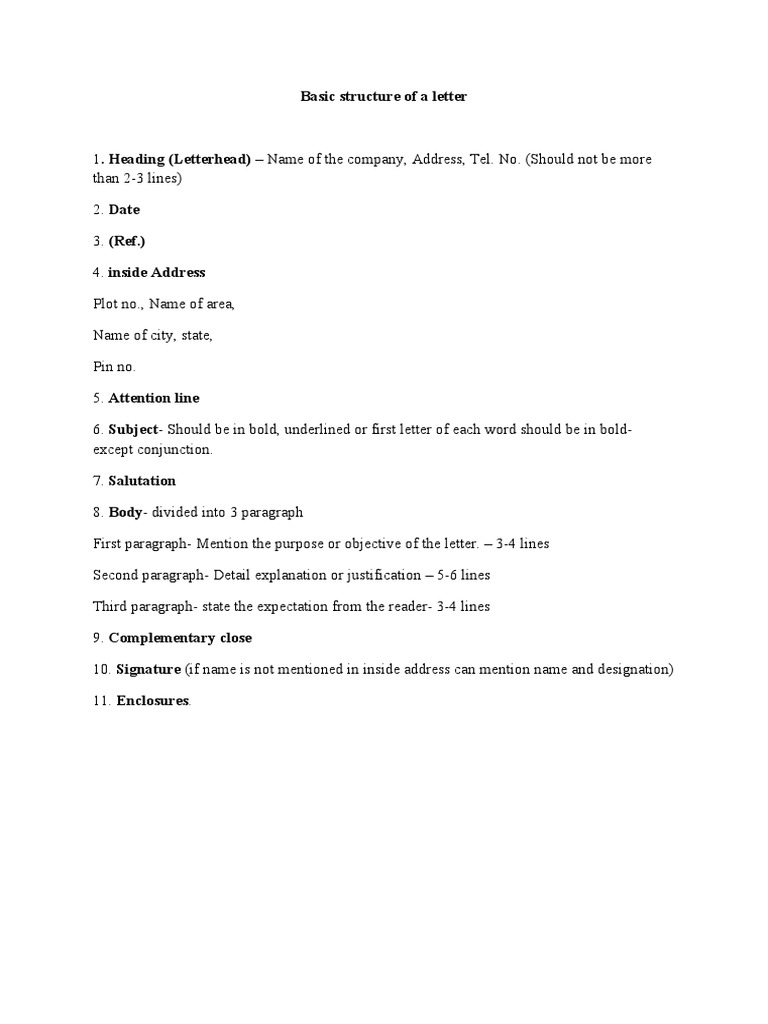 Business Letter Structure Guide | PDF | Career & Growth