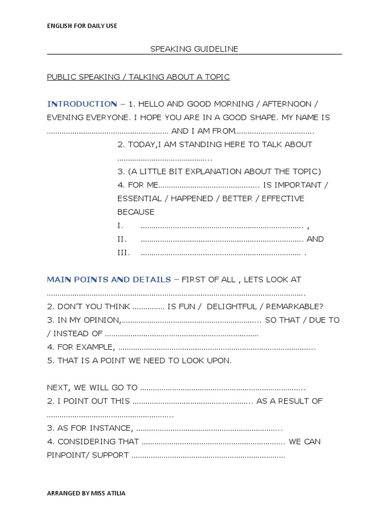 Introduction - : English For Daily Use | PDF