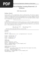 36-708 Statistical Machine Learning Homework #3 Solutions: DUE: March 29, 2019