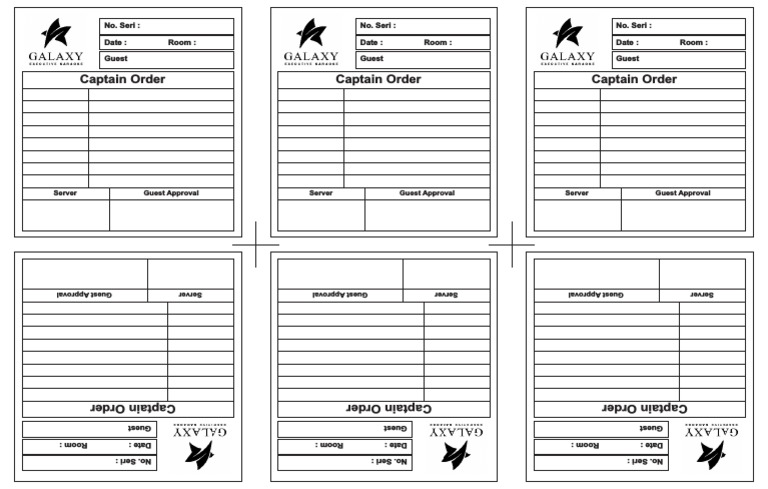 Captain Order Form Template | PDF