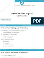 Introduction To Regular Expressions: Katharine Jarmul