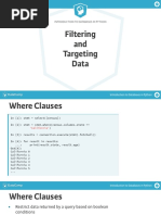 Introduction To Databases in Python: Filtering and Targeting Data