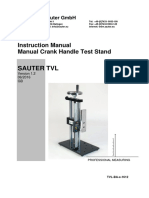 Manual Crank Handle Test Stand Instruction Manual