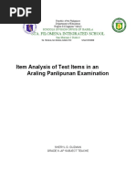 Item Analysis of Test Items in An Araling Panlipunan Examination