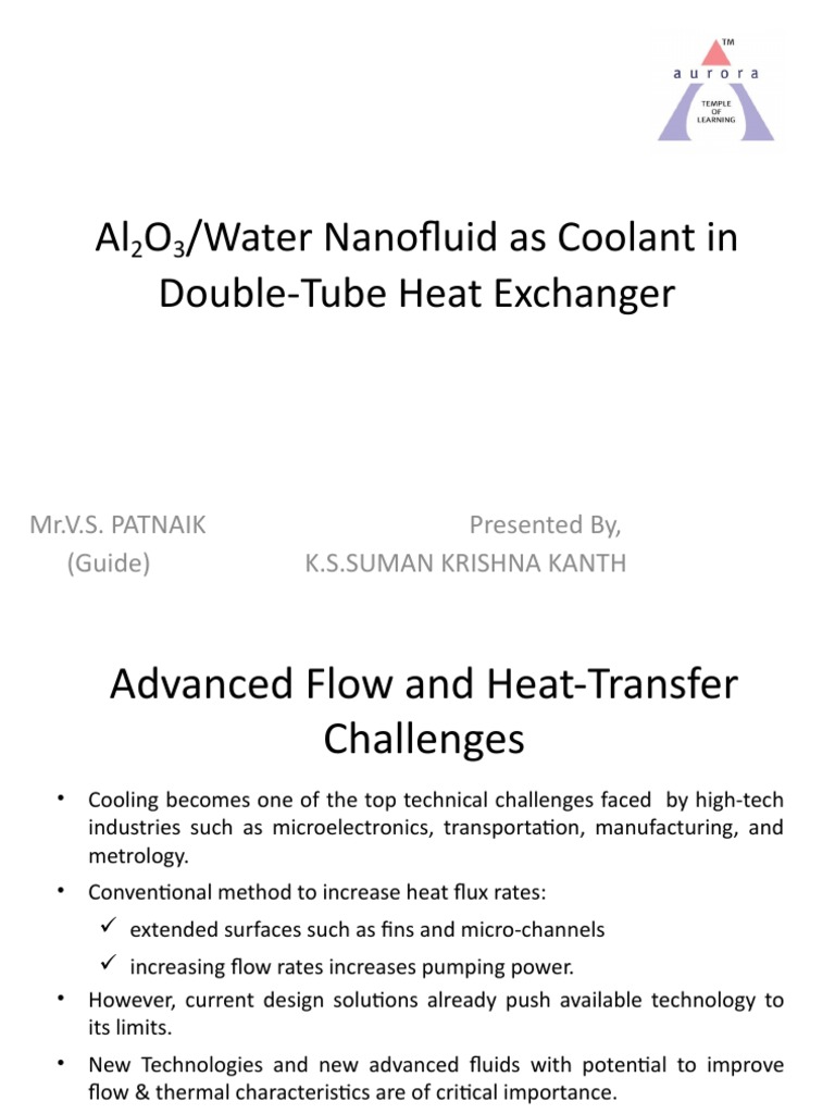 Al2O3/Water Nanofluid in Heat Exchangers | PDF | Heat Transfer ...