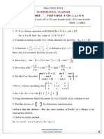 12 Maths Practice Test Chapter 1 2 3 4 Level 3 Test 1