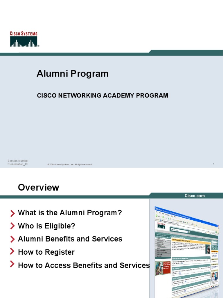 Alumni Program: Cisco Networking Academy Program | PDF | World Wide Web ...