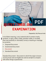 Questioned Document Examination: Prepared By: Bryl Pascua Ariola