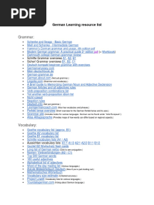 German Learning Resource List