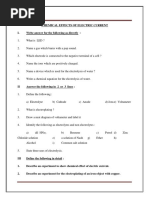 Class 8 Science Worksheet - Chemical Effect of Electric Current Part B