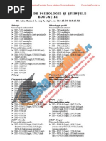 ListaFacultati - Ro Subiecte Admitere Universitatea Bucuresti Psihologie 2006