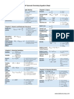Chemistry Equation Sheet PDF