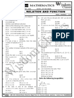 Mathematics: Set, Relation and Function