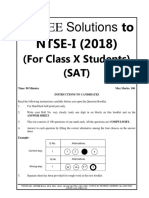 FIITJEE Solutions to NTSE-I (2018) (SAT