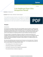 2016 Top Actions For Healthcare Payer Cios: Summary and Retrospective Review