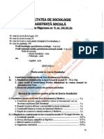 ListaFacultati - Ro Subiecte Admitere Universitatea Bucuresti Sociologie 2000