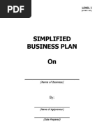 Level I - Simple Business Plan