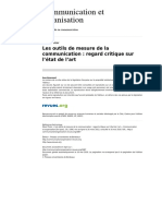 Communicationorganisation 1887 10 Les Outils de Mesure de La Communication Regard Critique Sur L Etat de L Art