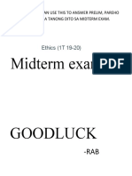 Ethics Midterm Exam