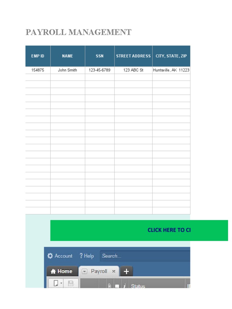 Payroll Management Template Overview | PDF