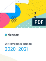 GST Compliance Calendar - 2020 2021