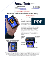 Alarming Dosimeter & Ratemeter - Sentry: Alarming Dosimeter and Rate Meter With Data Point Tracking and Optional Software