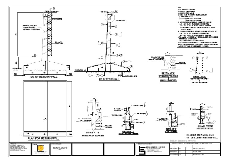 Retaining Wall Reinforcement Details | PDF | Architectural Elements ...