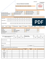 Overseas Pakistanis Foundation: Application Form For The Post of Principal