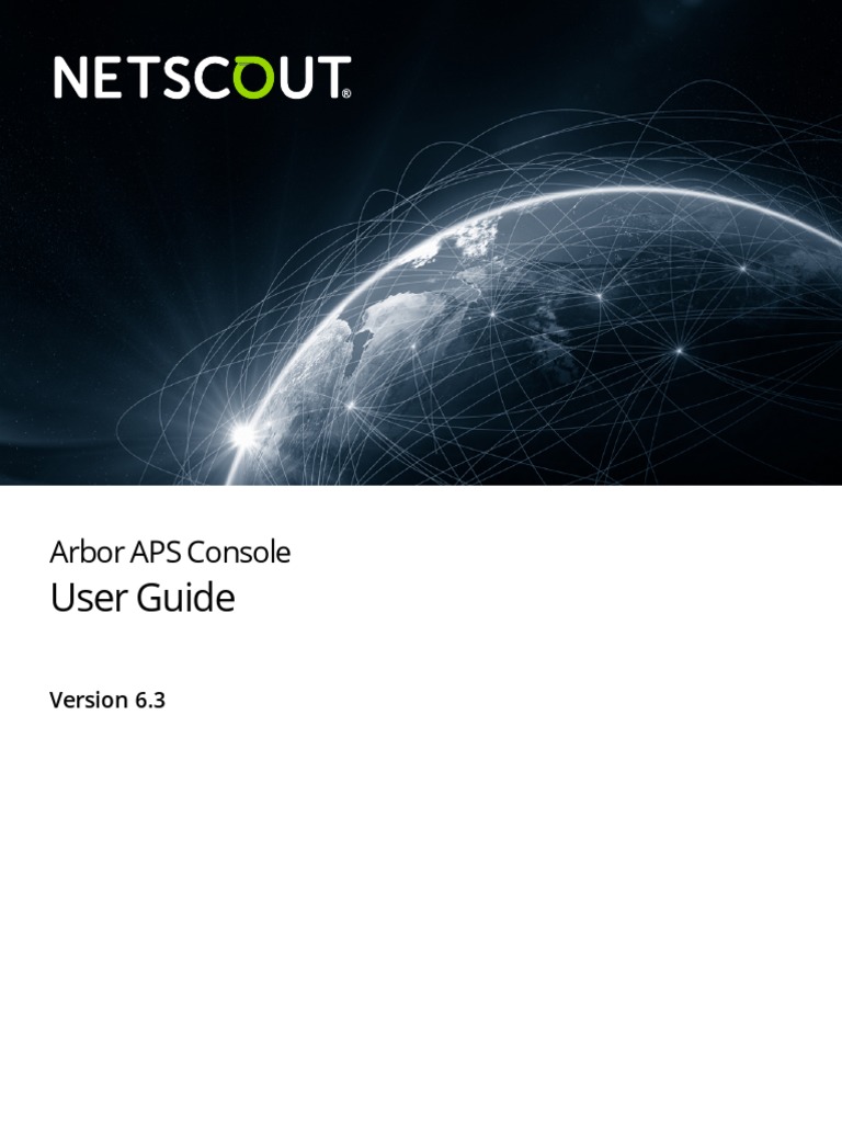 NETSCOUT Arbor APSConsole 6.3 User Guide PDF | PDF | Command Line ...