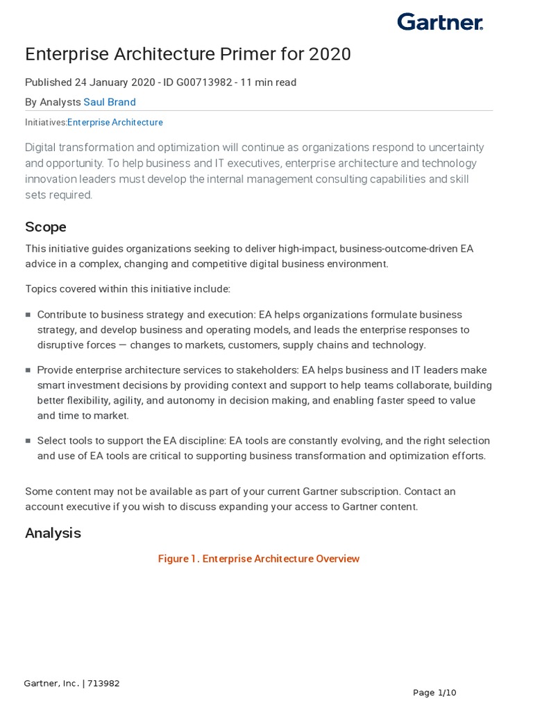Gartner Enterprise Architect PDF Enterprise Architecture