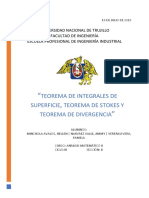 Informe Integrales de Superficie, Stokes & Divergencia