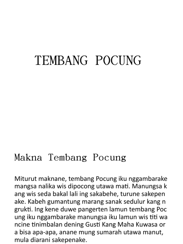 Tembang Pocung