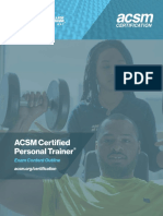 ACSM Certified Personal Trainer: Exam Content Outline