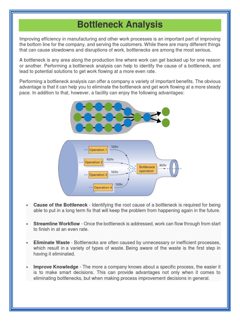 What Is Bottleneck Analysis PDF | PDF | Business | Computing