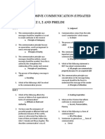 Ge-6106 Purposive Communication (Updated July 2020) Quiz 1, 2 and Prelim