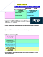 FICHA DE ACTIVIDAD - DIVERSIDAD BIOLÓGICA Sem 16