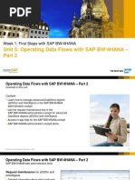 Unit 5: Operating Data Flows With SAP BW/4HANA