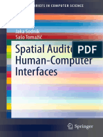 Spatial Auditory Human-Computer Interfaces: Jaka Sodnik Sašo Tomažič