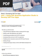 Unit 1: Using SAP Business Application Studio To Develop SAP Fiori Apps